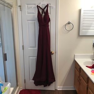Plum La Femme Prom Dress